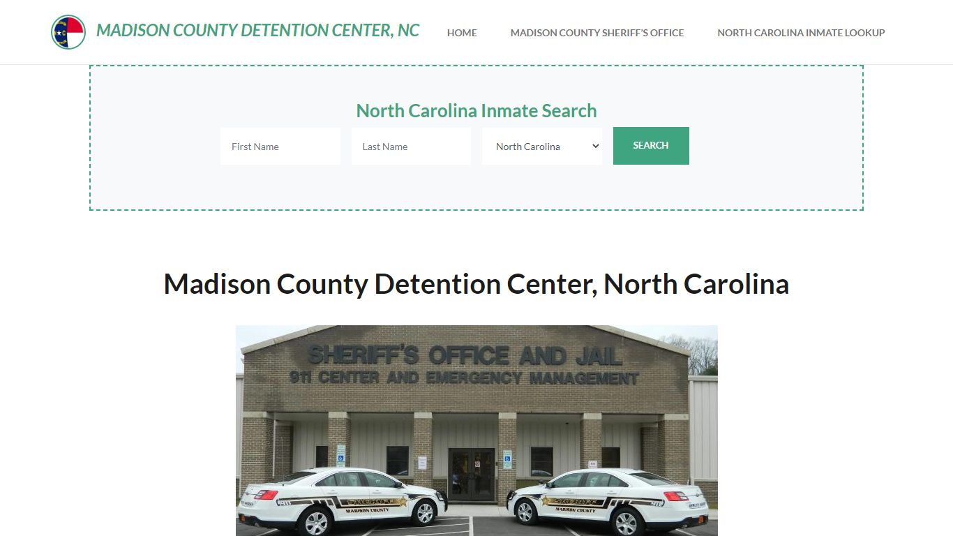 Madison County Detention Center, NC Inmate Roster, Offender Search